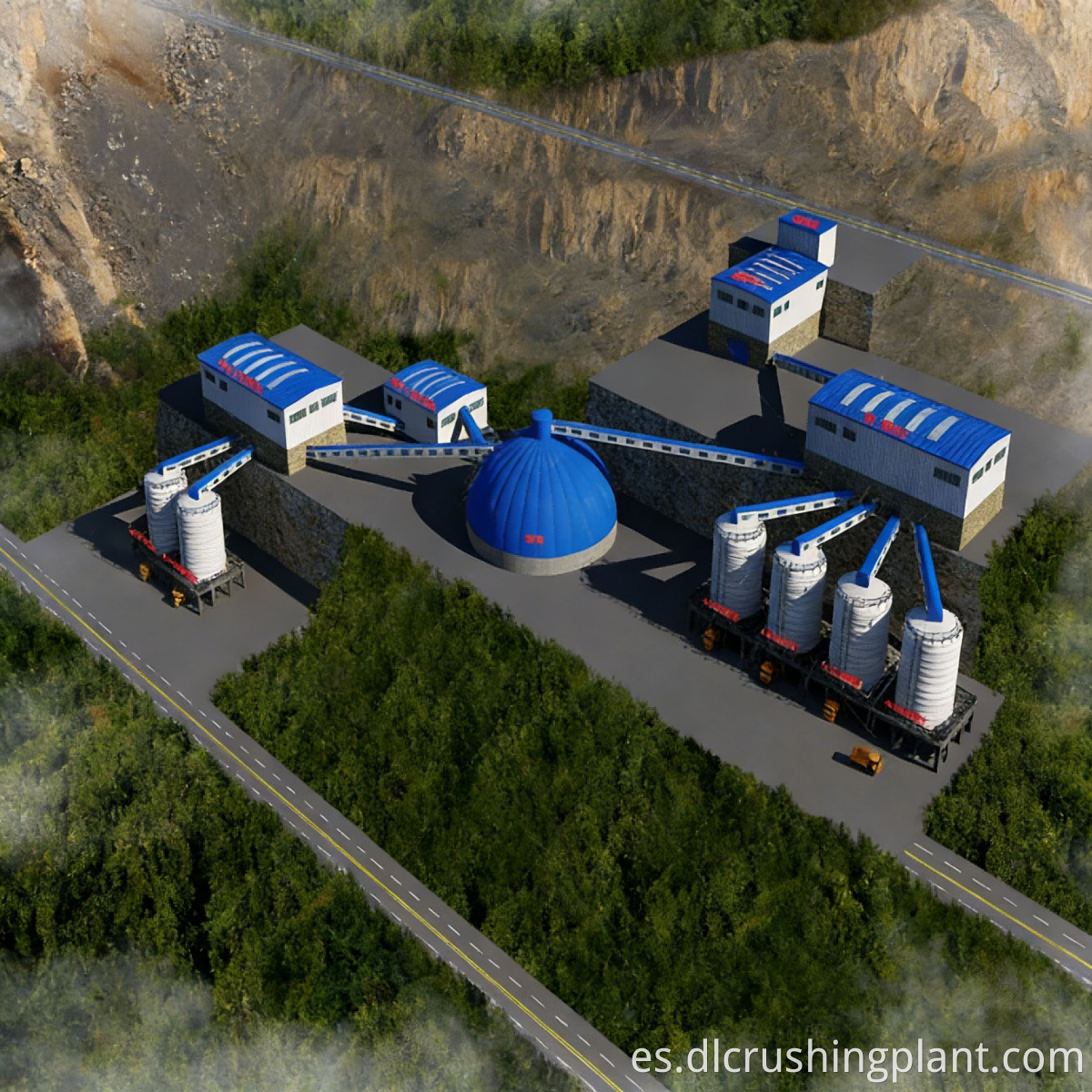 Línea de procesamiento de trituración de piedra fija Fixed Stone Crushing Processing Line